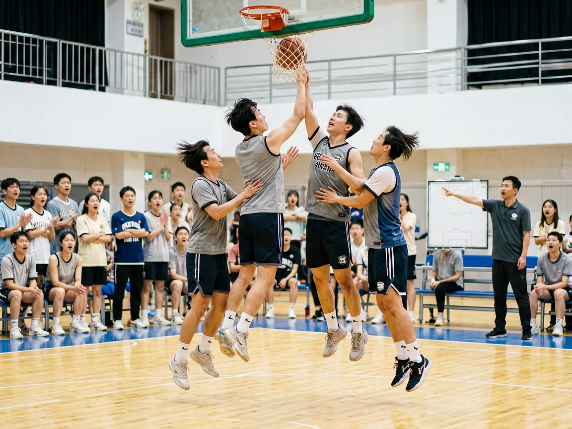 篮球赛前热身，季军